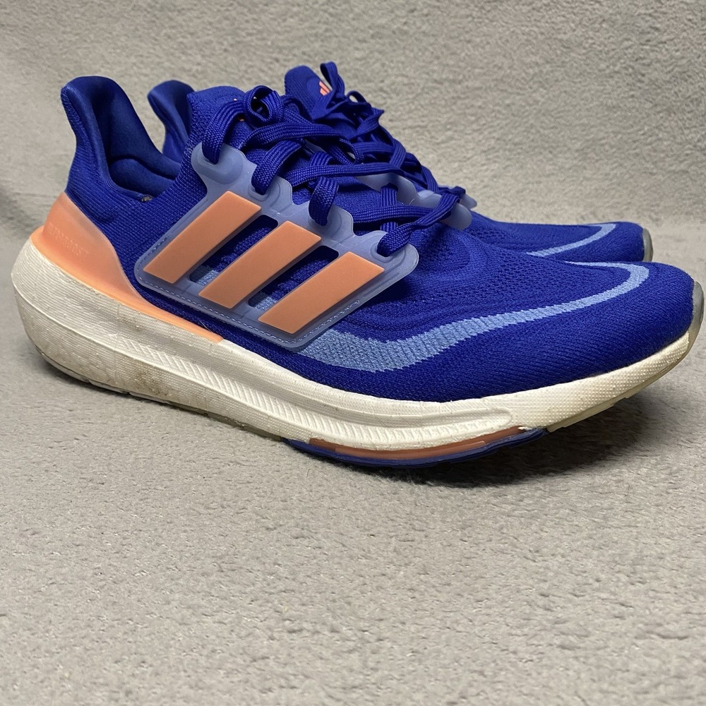 Adidas Ultra Boost Light Mens‎ 10 Lucid Blue Coral Fusion Cushion Sneaker Shoes